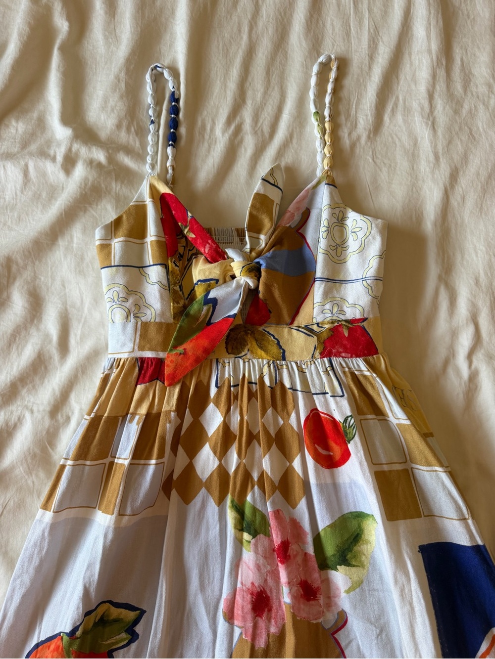 Caroline Constas Champ de Fraises Linen Long Maxi Dress - Picture 2 of 10